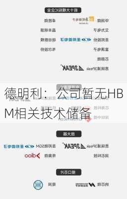 德明利：公司暂无HBM相关技术储备