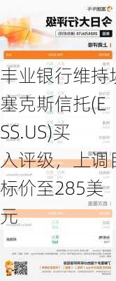 丰业银行维持埃塞克斯信托(ESS.US)买入评级，上调目标价至285美元