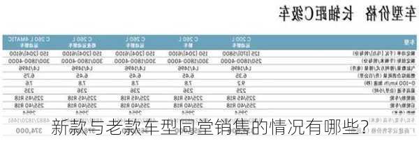 新款与老款车型同堂销售的情况有哪些？