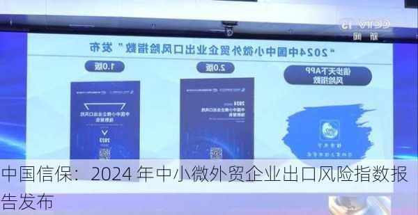 中国信保：2024 年中小微外贸企业出口风险指数报告发布