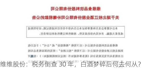 维维股份：税务倒查 30 年，白酒梦碎后何去何从？