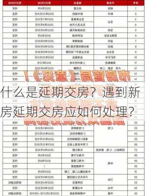 什么是延期交房？遇到新房延期交房应如何处理？