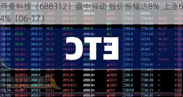 燕麦科技（688312）盘中异动 股价振幅达8%  上涨6.94%（06-17）