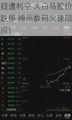 疑遭利空 大白马股价跌停 神州数码火速回应！