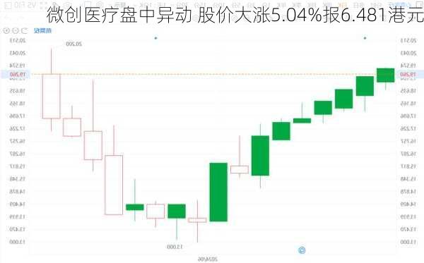 微创医疗盘中异动 股价大涨5.04%报6.481港元