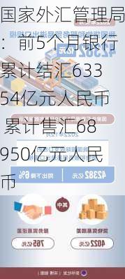 国家外汇管理局：前5个月银行累计结汇63354亿元人民币 累计售汇68950亿元人民币