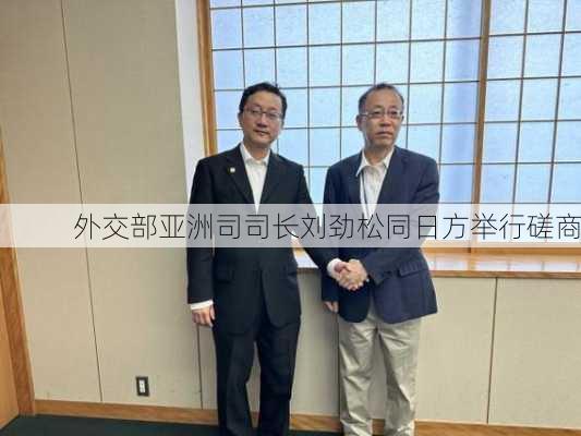 外交部亚洲司司长刘劲松同日方举行磋商