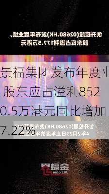 景福集团发布年度业绩 股东应占溢利8520.5万港元同比增加7.22%