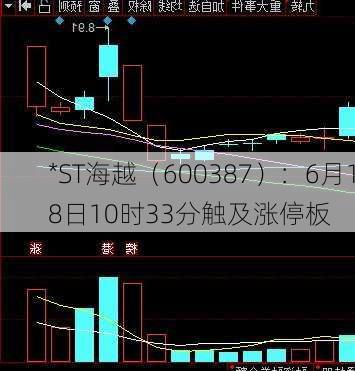 *ST海越（600387）：6月18日10时33分触及涨停板