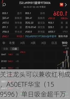 关注龙头可以兼收红利成长，A50ETF华宝（159596）单日吸金超千万