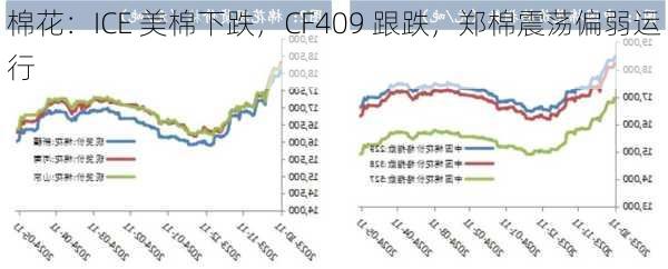 棉花：ICE 美棉下跌，CF409 跟跌，郑棉震荡偏弱运行