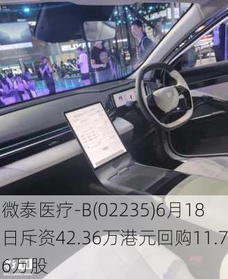 微泰医疗-B(02235)6月18日斥资42.36万港元回购11.76万股