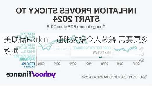 美联储Barkin：通胀数据令人鼓舞 需要更多数据