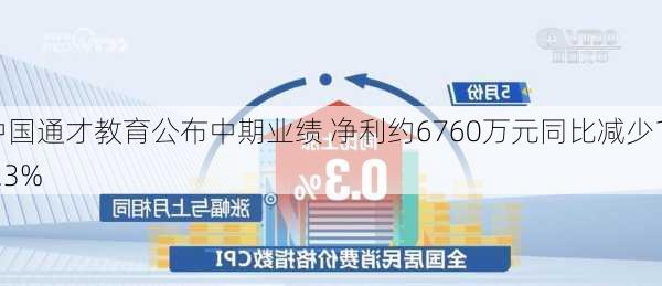 中国通才教育公布中期业绩 净利约6760万元同比减少15.3%