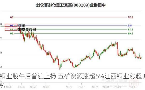 铜业股午后普遍上扬 五矿资源涨超5%江西铜业涨超3%