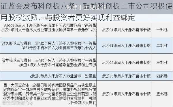 证监会发布科创板八条：鼓励科创板上市公司积极使用股权激励，与投资者更好实现利益绑定