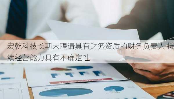 宏乾科技长期未聘请具有财务资质的财务负责人 持续经营能力具有不确定性