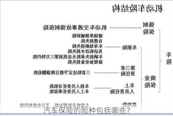 汽车保险的险种包括哪些？