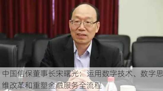 中国信保董事长宋曙光：运用数字技术、数字思维改革和重塑金融服务全流程