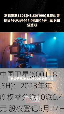 中国卫星(600118.SH)：2023年年度权益分派10派0.4元 股权登记6月27日