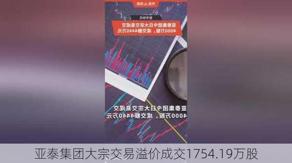 亚泰集团大宗交易溢价成交1754.19万股