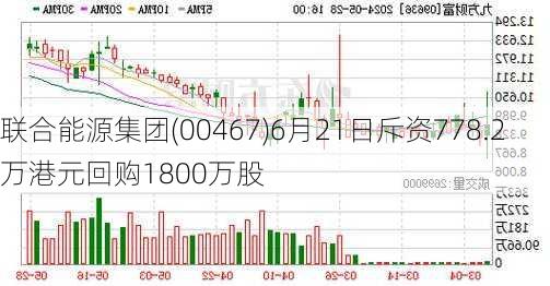 联合能源集团(00467)6月21日斥资778.2万港元回购1800万股