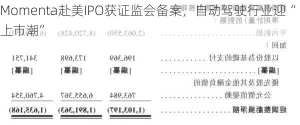 Momenta赴美IPO获证监会备案，自动驾驶行业迎“上市潮”