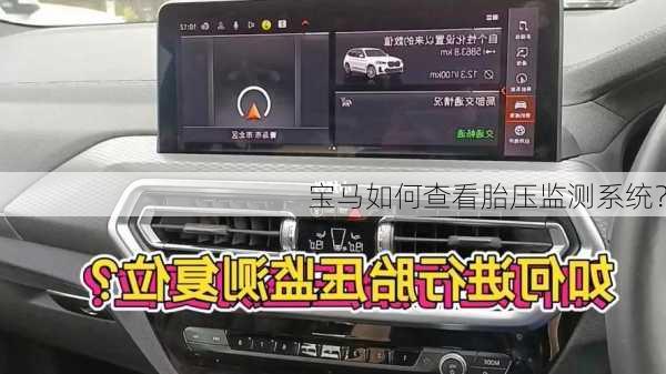 宝马如何查看胎压监测系统？