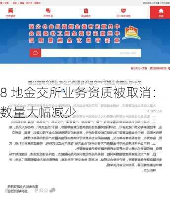 8 地金交所业务资质被取消：数量大幅减少