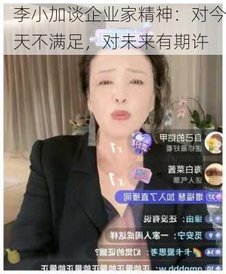 李小加谈企业家精神：对今天不满足，对未来有期许