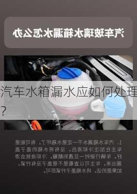 汽车水箱漏水应如何处理？