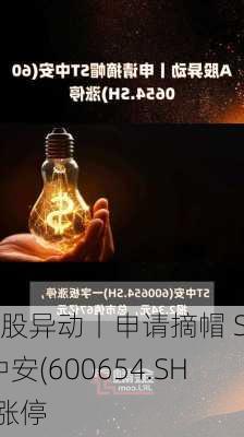 A股异动丨申请摘帽 ST中安(600654.SH)涨停