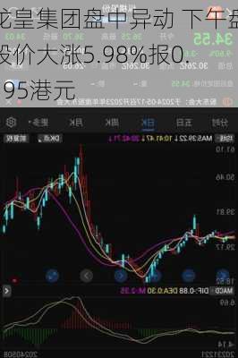 龙皇集团盘中异动 下午盘股价大涨5.98%报0.195港元