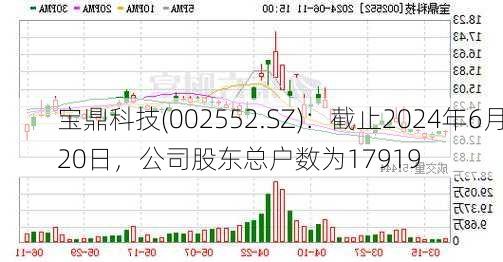 宝鼎科技(002552.SZ)：截止2024年6月20日，公司股东总户数为17919