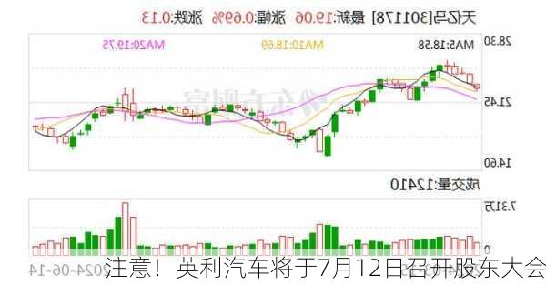 注意！英利汽车将于7月12日召开股东大会