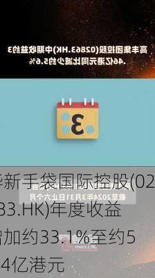 华新手袋国际控股(02683.HK)年度收益增加约33.1%至约5.94亿港元