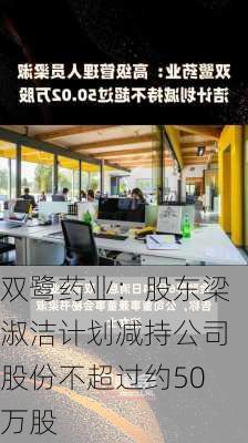 双鹭药业：股东梁淑洁计划减持公司股份不超过约50万股