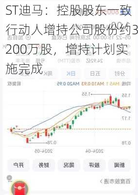 ST迪马：控股股东一致行动人增持公司股份约3200万股，增持计划实施完成