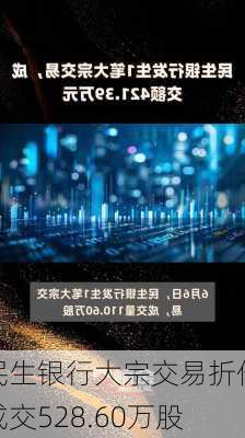 民生银行大宗交易折价成交528.60万股