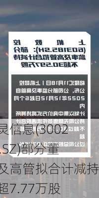 初灵信息(300250.SZ)部分董事及高管拟合计减持不超7.77万股