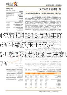 阿尔特扣非813万两年降96%业绩承压 15亿定增折戟部分募投项目进度达17%