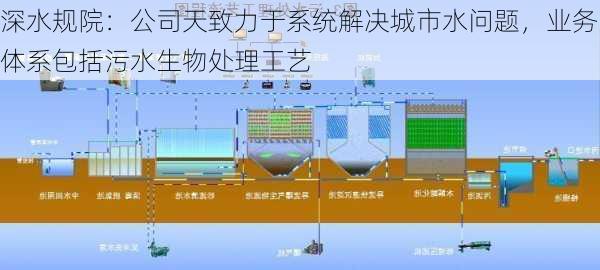 深水规院：公司天致力于系统解决城市水问题，业务体系包括污水生物处理工艺