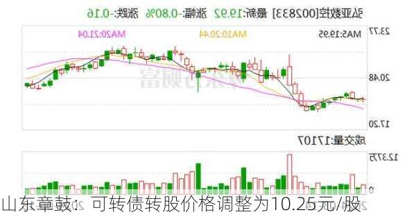 山东章鼓：可转债转股价格调整为10.25元/股