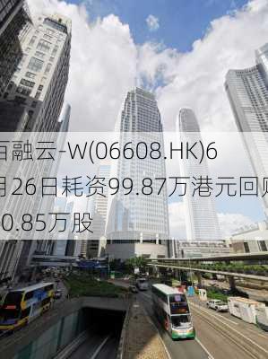 百融云-W(06608.HK)6月26日耗资99.87万港元回购10.85万股