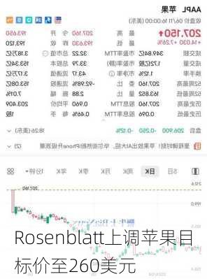 Rosenblatt上调苹果目标价至260美元