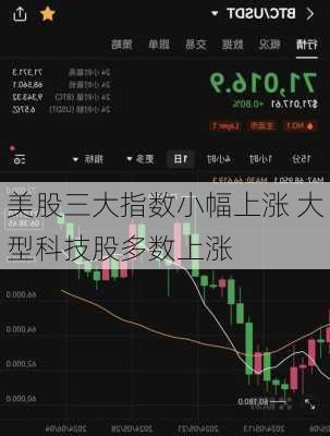 美股三大指数小幅上涨 大型科技股多数上涨