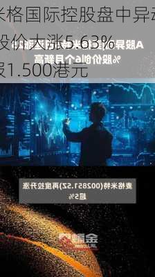 米格国际控股盘中异动 股价大涨5.63%报1.500港元