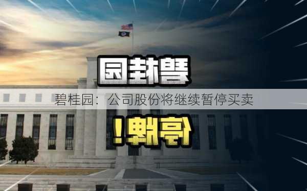 碧桂园：公司股份将继续暂停买卖