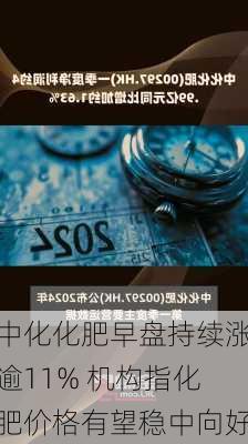 中化化肥早盘持续涨逾11% 机构指化肥价格有望稳中向好