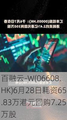 百融云-W(06608.HK)6月28日耗资65.83万港元回购7.25万股